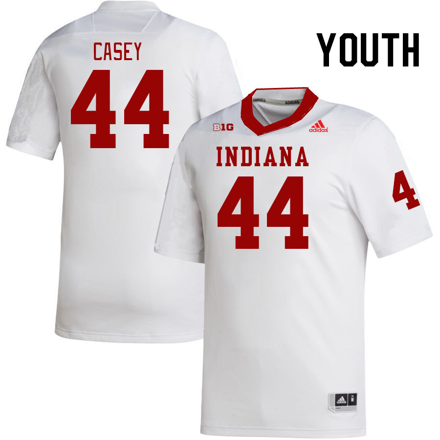 Youth #44 Aaron Casey Indiana Hoosiers College Football Jerseys Stitched-White